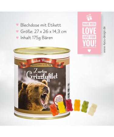 4you Design Grizzly Fillet Fine - Funny Gift for Kids & Adults | Gummy Bears Fruit Gum 175g - Perfect April 1st Idea - Buy Online on SooperMarket.com