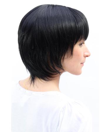 WIG ME UP 1003-1 Short Black Straight Frayed Bob Wig | Best International Shipping - Buy Online on SooperMarket.com