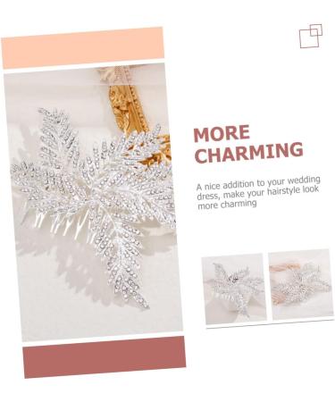 WOFASHPURET Bridal Comb Bride Hair Comb Clip Bride Hairpiece Bridal Headpieces for Wedding Women Hair Accessories Wedding Party Headpiece Floral Decor Combs Temperament Women's Decorate Alloy - Buy Online on SooperMarket.com
