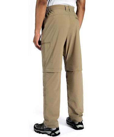 Wespornow Men's Convertible Hiking Pants - Quick Dry Lightweight Cargo Pants for Outdoor Fishing Safari - Khaki X-Large - Buy Online on SooperMarket.com