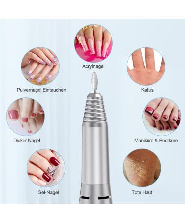 Buy Weiyi Electric Nail Miller Set - Professional Nail Care Device | Low Vibration 20 000 RPM 6 Drills & 106 Grinding Sleeves - International Shipping Available - Buy Online on SooperMarket.com
