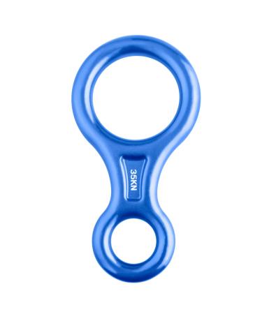 Azarxis 35kN Figure of Eight Descender Climbing 8 Descender for Outdoor Recreation Blue
