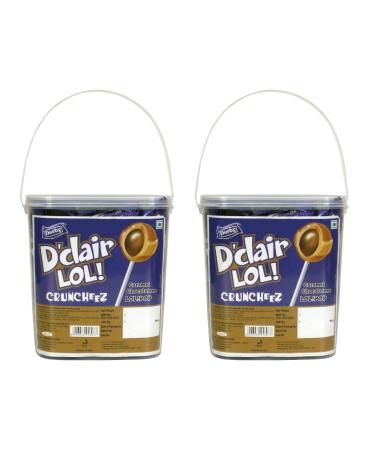 Derby Dclair Lollipop Crunchee Tub |48 Pcs Tub | Caramel Lollipop Chocolate Center Filled | Reuseble Container | Birthday Party | Return Gift | (2)