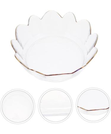 1pc Kitchen Stylish Delicate Irregular Salad Bowl Creative Fruit Glass Transparent - Buy Online on SooperMarket.com