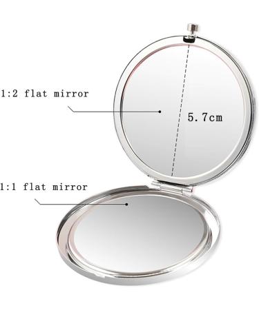 COFOZA Rose Gold Stainless Steel Compact Pocket Makeup Mirror - Inspirational Gift with Gift Box - Buy Online on SooperMarket.com