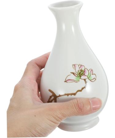 Ciieeo Desktop Decor Office Plants Hydroponics Holder Vase Table Container Decorative Desk Home Delicate White 7X13CM - Buy Online on SooperMarket.com