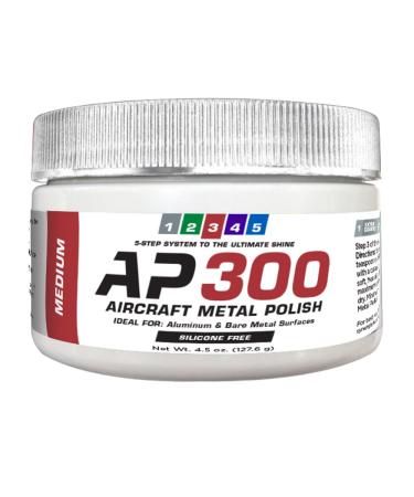 Rolite AP30045z Model AP300 Aircraft Metal Polish for Airplane Aluminum & Bare Metal Surfaces Medium 4.5 oz 4.5oz