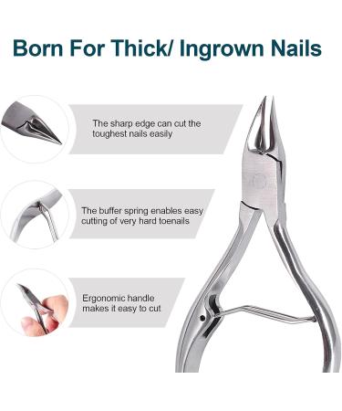 Toenail Clippers Trimmer Thick Toenails Nipper Professional Stainless Steel Cuticle Trimmer Scissors Toenails Nail Clippers for Thick or Ingrown - Buy Online on SooperMarket.com