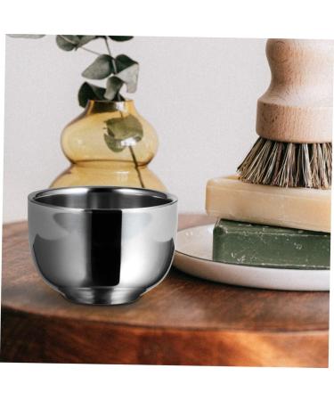 Beavorty 2 STK Impact Bowl Tools for Men | Stainless Steel Shaving Soap Container | Rabbit Ears Bubble Bowl for Home Shaving | 7.3x5cm Silver - Buy Online on SooperMarket.com