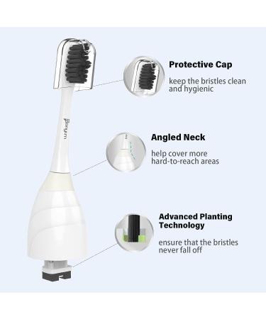 Charcoal Whitening Toothbrush Heads for Philips Sonicare E-Series - Replacement Brush Head for Essence Electric Toothbrush - Sonic Care Compatible - Buy Online on SooperMarket.com