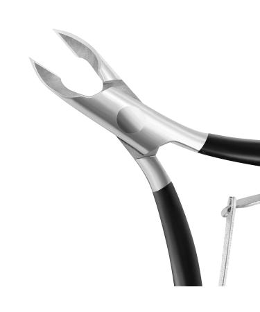Professional Cuticle Nipper & Pusher - Stainless Steel Cuticle Remover Tool for Manicure & Pedicure (Black) - International Shipping Available - Buy Online on SooperMarket.com