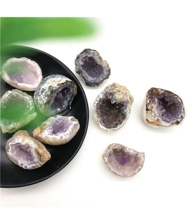 1 Pack Natural Crystal Colored Agate Geode Cut Crystal Cluster Stones Beautiful Crystal Home Goods - Buy Online on SooperMarket.com