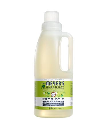 Mrs. Meyer's Probiotic Drain Maintenance Liquid, Lemon Verbena, Freshens Disposals and Drains, 32 Fl Oz Lemon Verbana