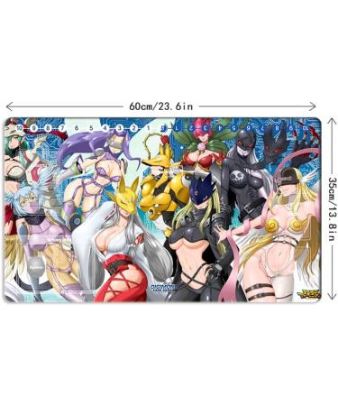 Digimon Ladys Anime Trading Card Game Mat with Card Zones + Free Mat Bag - New Mlikemat DTCG Duel Playmat - Buy Online on SooperMarket.com