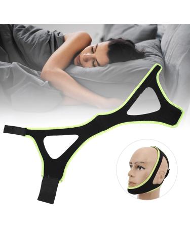 Special Triangular Design Chin Strap for Snoring Prevention - Black Fluorescent Green Edge - Buy Online on SooperMarket.com