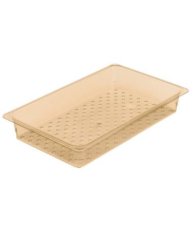 Cambro 13CLRHP150 Food Pan Colander 1/1 H-Pan Amber