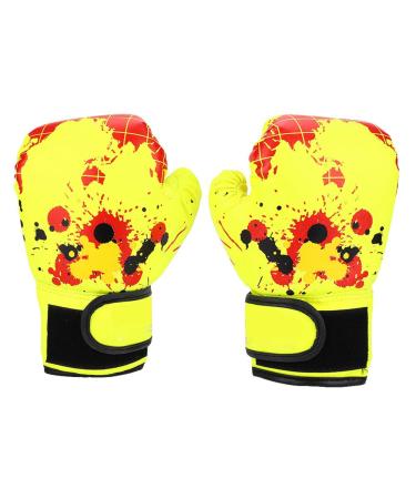 Breathable boxing gloves for children high-quality boxing gloves made of PU leather suitable for children from 2 to 11 years for practicing boxes Muay Thai and combat training yellow