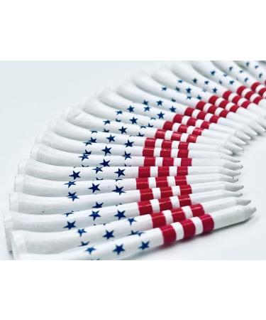USA Golf Tees - American Flag Design, Pro Length Bamboo Tees, Patriotic Pride 2 3/4 - Pack of 50 - Buy Online on SooperMarket.com