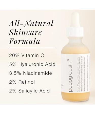 Poppy Austin Face Serum for Acne Prone Skin - 2oz Clearing & Scar Serum for Oily Skin with Niacinamide - Best Serum for Hyperpigmentation, Wrinkles & Pore Minimization - Buy Online on SooperMarket.com