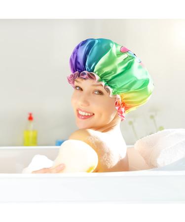 Mikimini Unicorn Shower Hood for Women & Kids - Reusable Double Waterproof Soft PVC Lining 2-Pack - Buy Online on SooperMarket.com