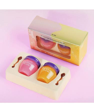 2PCS Honey & Sakura Overnight Lip Mask | Hydrating & Repairing Lip Balm | Exfoliating Lip Scrubs - Buy Online on SooperMarket.com