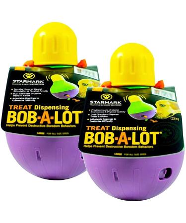 STARMARK Large Bob-A-Lot Interactive Dog Toys (2 Pack)