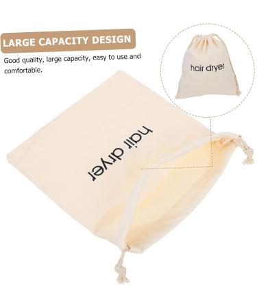 HAPINARY 3pcs Hair Dryer Storage Bag Drawstring Storage Bag Travel Laundry Blow Dryer Pouch Sac Beige Fabric - Buy Online on SooperMarket.com