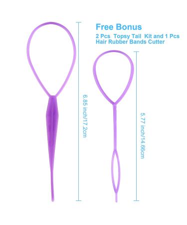 2000 PCS Mini Rubber Bands for Hair with Colorful Elastics - Kids & Baby Hair Ties Set with Topsy Tail Tools | YLYL Multicolor - Buy Online on SooperMarket.com