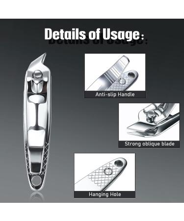 12 Pcs Slanted Edge Nail Clippers - Metal Side Cuticle Trimmer for Precise Nails Cutting - Curved Nail Edge Cutter for Pedicure and Manicure - Buy Online on SooperMarket.com
