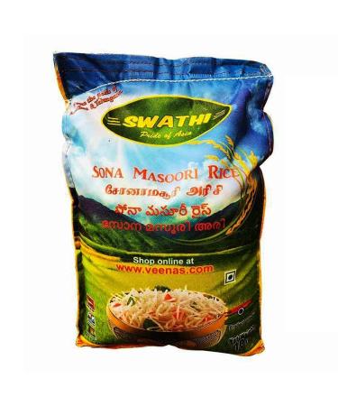 Swathi Andhra Sona Masoori |Aromatic Rice | High Nutrients and Vitamins Contained Rice | Indian Origin Rice | High Fibre | Natural |10kg