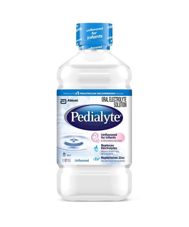 GoodSense Electrolyte Solution, Pediatric Oral Electrolyte Quickly Replenishes Fluids, Zinc, and Electrolytes Lost During Diarrhea and Vomiting, 1 Liter, Unflavored