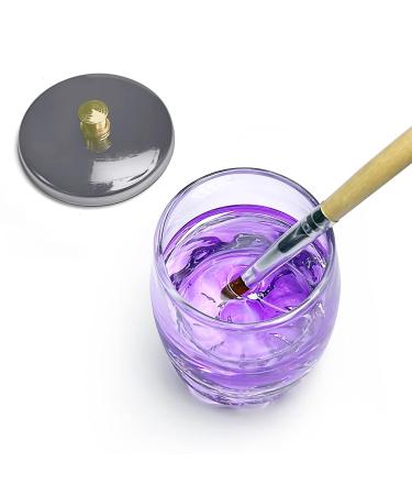 Crystal Disinfection Glass Cup Acrylic Liquid Dappen Dish with Stainless Steel Lid - Nail Art Glassware Tool HJ-NAPB028 - Buy Online on SooperMarket.com