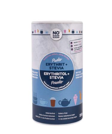 NO SUGAR SUGAR | Calorie-Free Erythritol & Stevia Powder 250g Shaker - Healthy Sugar Substitute for International Shipping - Buy Online on SooperMarket.com