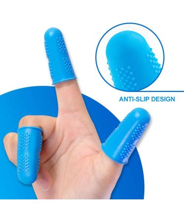 Promifun Blue Silicone Finger Protectors - 15 Pcs for Hot Glue Gun, Sewing, Adhesives, Wax - Finger Guards in 3 Sizes - Buy Online on SooperMarket.com