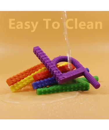 Tuxepoc Sensory Chew Toys for Autistic Children - Silicone Chewy Tool for Teething ADHD Autism - Orange Purple Chewelry for Boys & Girls - Buy Online on SooperMarket.com