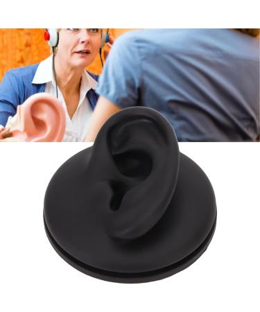 Artificial Black Left Ear Display Model | Professional Soft Teaching Tool with Round Base - Buy Online on SooperMarket.com