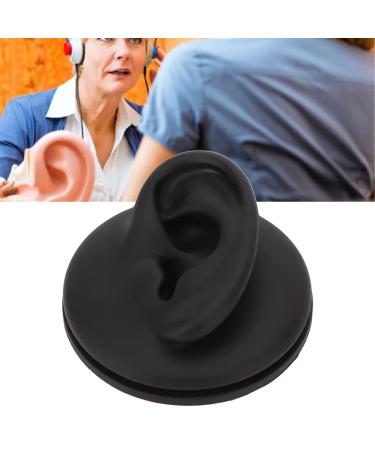 Kadimendium Simulation Ear Display Model Multi Functional Soft Teaching Tool Artificial Left Ear Model Professional Structure Black with Round Base for Wearing - Buy Online on SooperMarket.com