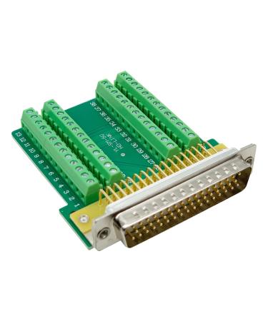 DB50 Solderless Connector, D-SUB 50-pin Port Terminal Adapter HDB50 Breakout Board with nuts (Male)