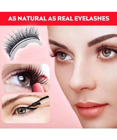 Self-Adhesive Eyelashes - Reusable & Glue-Free Natural Fluffy False Lashes | Easy to Wear Makeup - Buy Online on SooperMarket.com