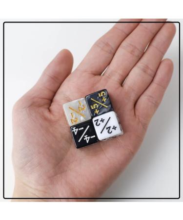 48 Pcs Glitter Sparkle MTG Dice Counters Token Set in Black & White - Loyalty & Starry Marble D6 Cube for CCG MTG Card Gaming - Buy Online on SooperMarket.com