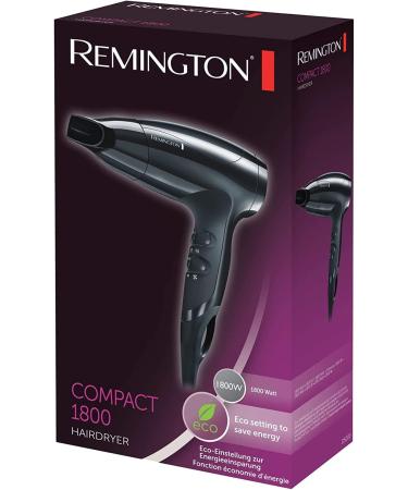 Remington D5000 Compact Hair Dryer - 1800W Travel-Friendly Design 3 Heat & 2 Speed Settings ECO Mode - Buy Online on SooperMarket.com