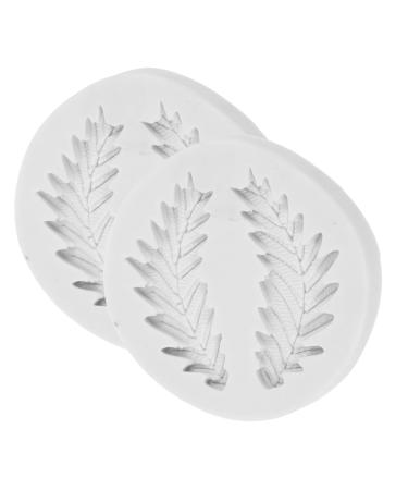 Alipis 2pcs Leaf Mold Baking Mold Chocolate Molds Mold for Cookie Silicone Gummy Molds Multi-use Silicone Mold Funny Cupcake Mold Cupcake Decorations Silica Gel White Leaves Baking Tools