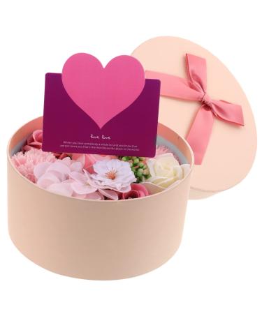 IWOWHERO Preserved Flower Decoration Scented Soap Rose Petals Rose Shaped Soap Floral Scented Soap Scented Plant Artificial Plants Mother's Day Simulation Soap Rose Wedding Soap Flower 16.2X16.2X8.2CM Pink
