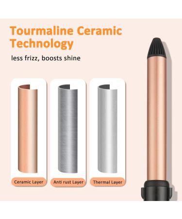 LXMTOU 25mm Ceramic Curling Wand - Professional 1 Inch Curling Iron for Short to Long Hair, Clampless Design, Adjustable Temperature, Dual Voltage - Buy Online on SooperMarket.com
