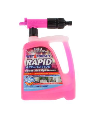 Wet & Forget Rapid Application Mould Lichen and Algae Remover Outdoor Cleaning Solution Black Mould Remover Bleach Free 2 Litre