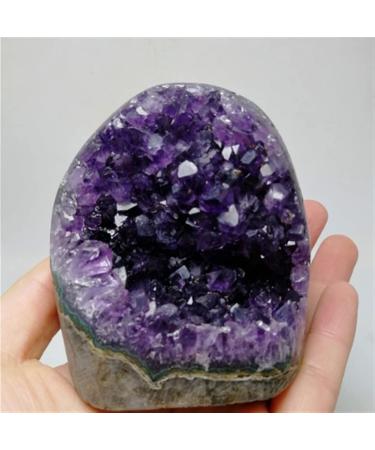 Collection Crystals Amethyst Geode Natural Amethyst Crystal for Feng Shui Specimen (Size : 900g)