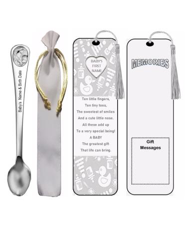 Personalized Baby Feeding Spoon | Custom Engraved Name & Birthdate | Keepsake Gift - Buy Online on SooperMarket.com