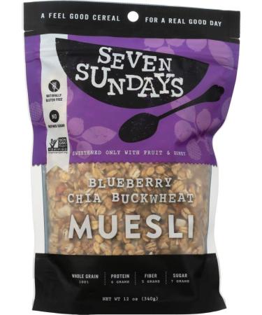 Seven Sundays (NOT A CASE) Muesli Blueberry Chia Buckwheat Blueberry 12 Ounce (Pack of 1)