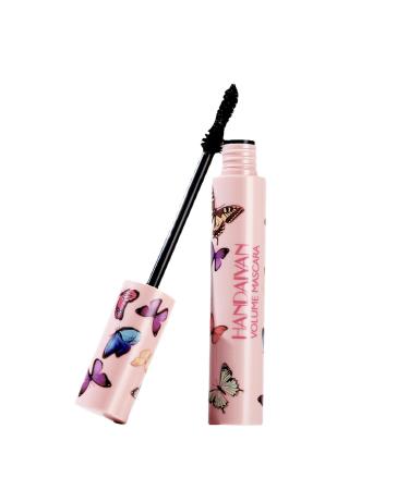 Lovelycat Waterproof anti sweat non discoloration dyeing long roll thick eye black black plump eye black lengthening thickness curling eyelashes for a long time (1PC)
