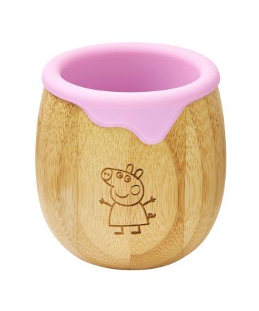 bamboo bamboo Peppa Pig X Baby and Toddler Sippy Cup - 150ml Eco-Friendly Dinky Cup with Cute Silicone Drip Rim for Teeth and Gum Protection - Ideal Toddler Transition Cup (Peppa Cup)